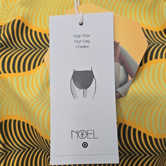 Women's Micro Wave High Leg Cheeky High Waist Bikini Bottom | Fe Noel | 1X - Picture 4 of 7